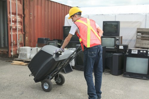 Modern waste clearance equipment in action